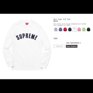 Supreme Tee Arc Logo Box Logo White Size S